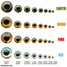 Flymen 3D Living Eyes for fly tying Colour range