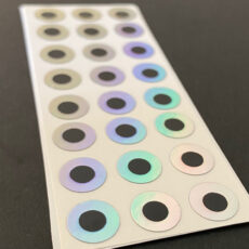 Bugtown Stick on Eyes Holographic Silver - 30 per packet