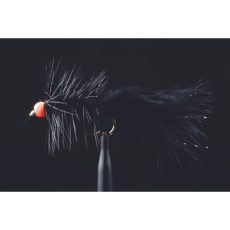 MTP Woolly Bugger - Black with Fl Orange Bead (FOB)