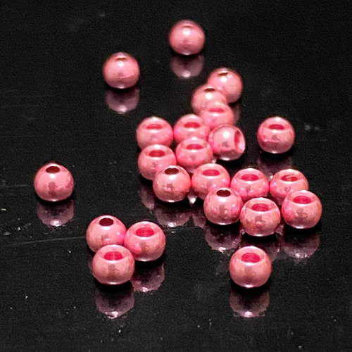 FlyFinz Brass Beads Metallic Pink - 25 per packet - BWCflies Australia