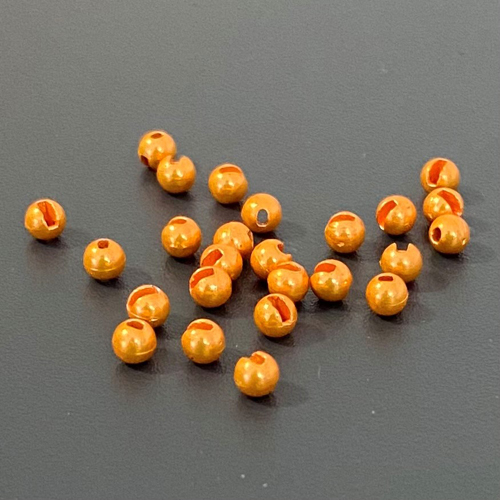 Flyfinz SLOTTED Tungsten Beads Burnt Orange - 25 per packet - DISCONTINUED  - BWCflies Australia