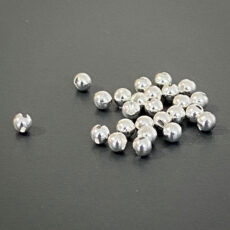 Flyfinz SLOTTED Tungsten Beads Silver - 25 per packet