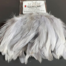 Hareline Feather Mini Gamechanger Schlappen - Minnow Grey