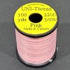 Uni Waxed threads 3/0 for fly tying in Pink colour