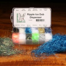 Hareline Ripple Ice Dub Dubbing Dispenser - 12 colours