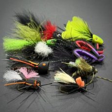 Aussie Bass Flies pack with Puck is designed for top water Bass action